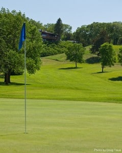 Hole #1 with view of Club House