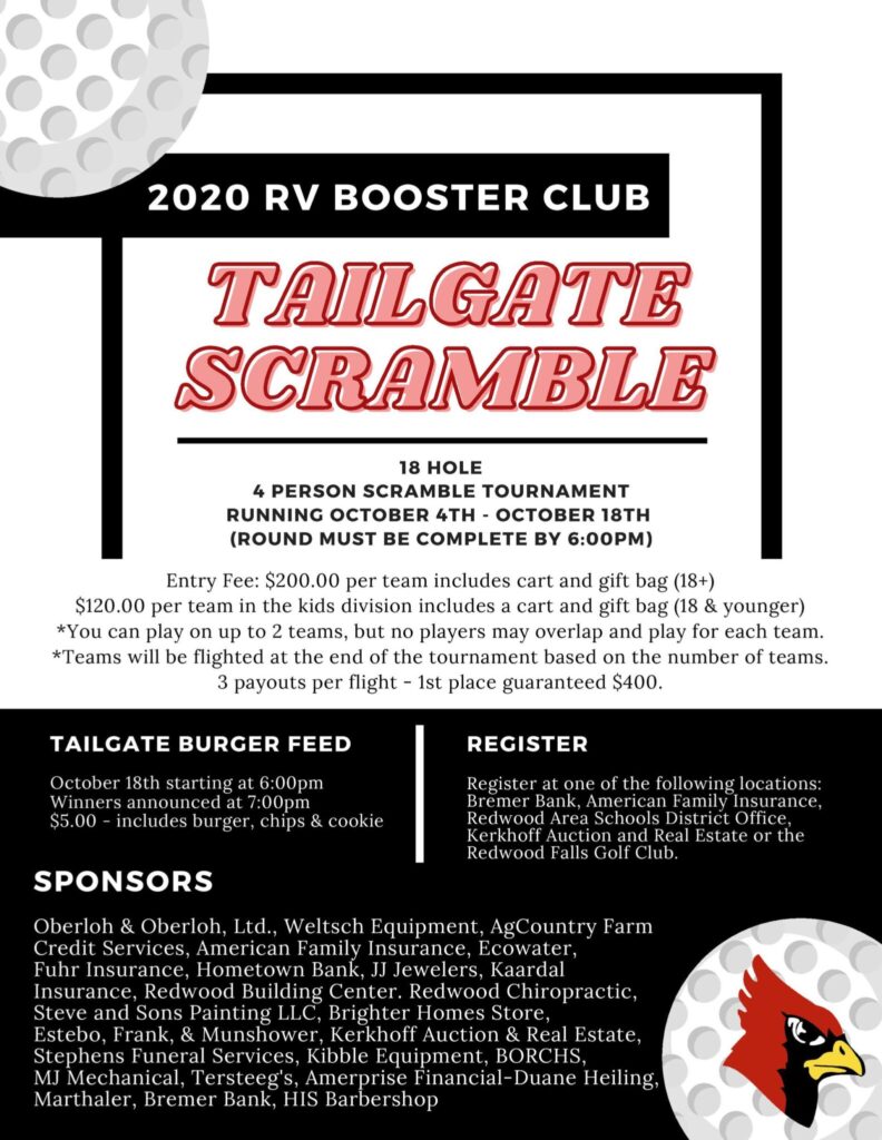 2020 RV booster club tailgate scramble