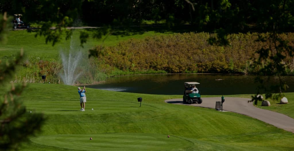 Golfer Teeing Off